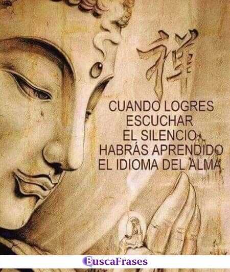 Cuando sepas escuchar el silencio aprenderás el idioma del alma