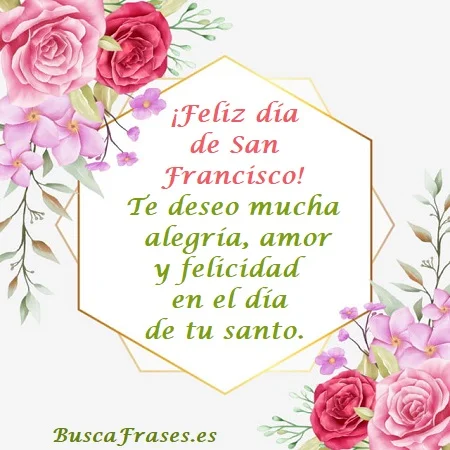 Felicidades Francisca por tu santo