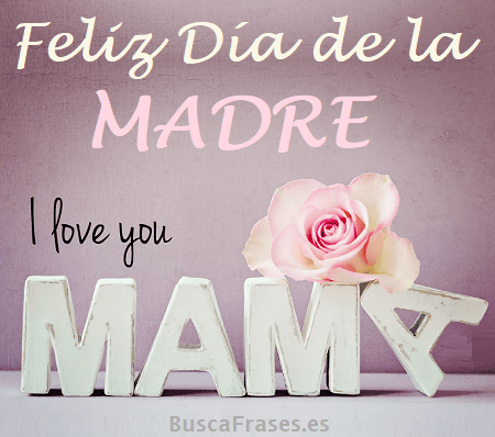 Feliz el día de la madre, te quiero mamá