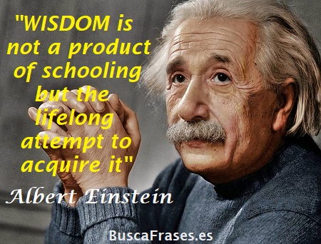 Frases de Albert Einstein en inglés sobre la sabiduría