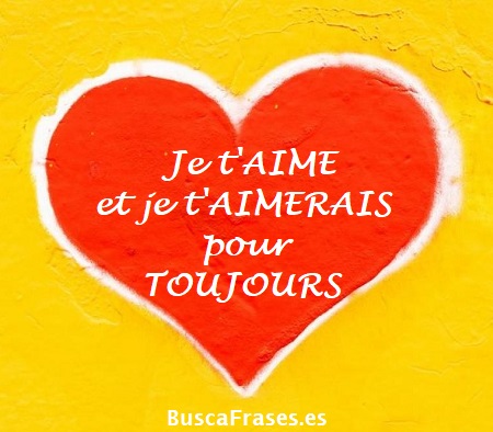 Frases de amor en francés cortas