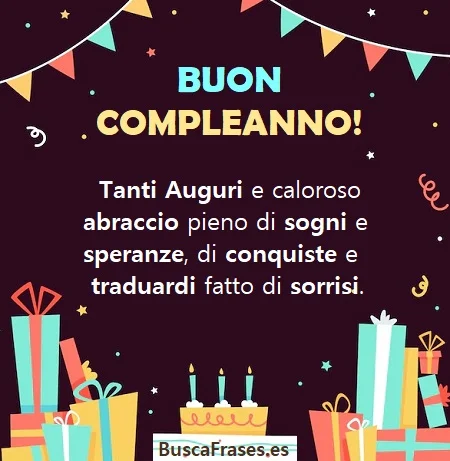 Frases de cumpleaños en italiano