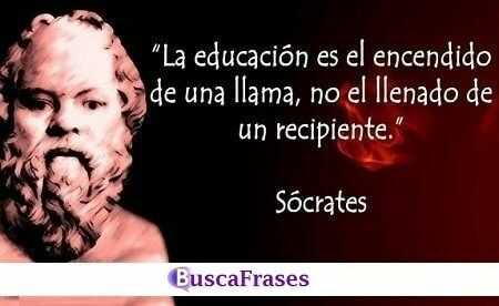 Frase bonita de Sócrates sobre la educación