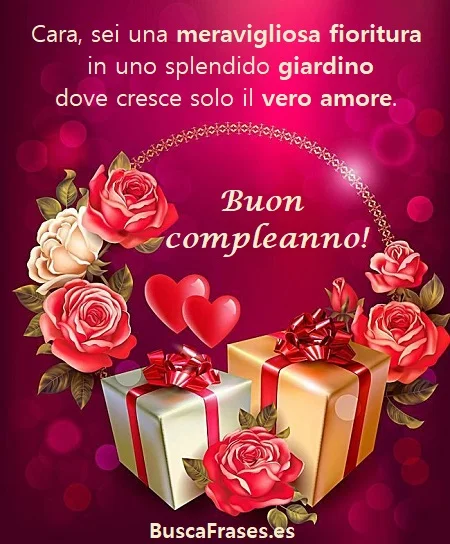Frases románticas de cumpleaños en italiano