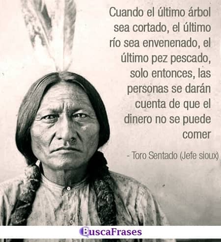 Proverbio del jefe de los indios sioux Toro Sentado